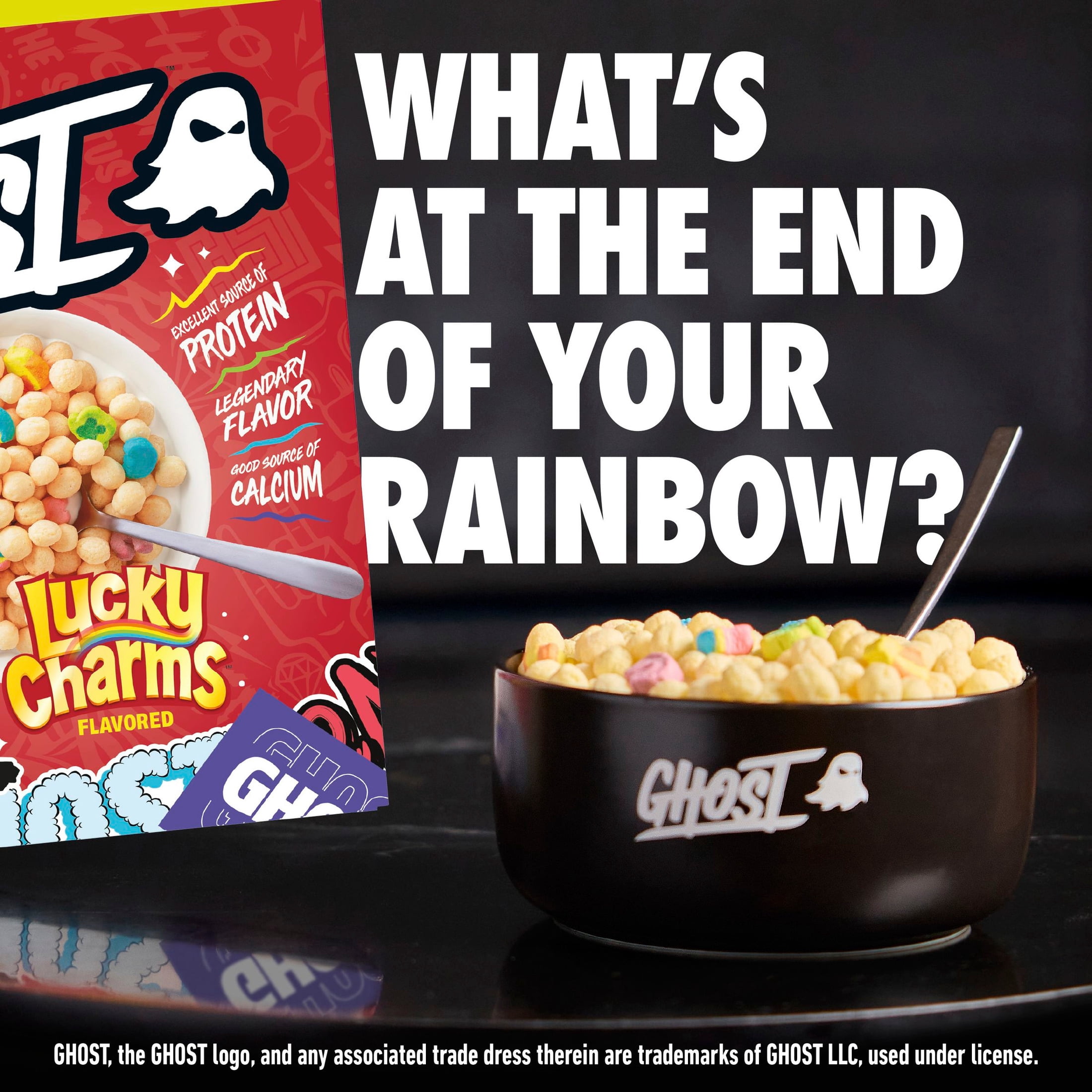GHOST PROTEIN CEREAL, LUCKY CHARMS Flavor, 17G Protein, 9.4 oz