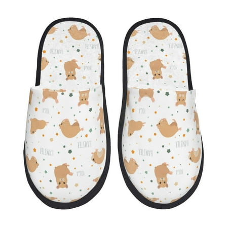 

Slippers for Women Cartoon Cute Yoga Hamster Stars Womens Slippers Fuzzy Winter House Shoes Soft Anti-Skid Slippers Indoor and Outdoor