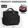 thumbnail image 4 of GYEUKHAM Insulated Reusable Lunch Bag Adult Large Lunch Box for Women and Men with Adjustable Shoulder Strap,Front Zipper Pocket and Dual Large Mesh Side Pockets,Dot, 4 of 8