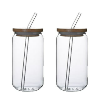  Glaver's Drinking Jars – Set of 6 Mason Jar Cups – 16 Oz Glass  Mugs with Handle, Ice-Cold Drink Glassware Logo – Jars Ideal for Cold  Beverages, Cocktails, Smoothies, Sodas, Juice. 