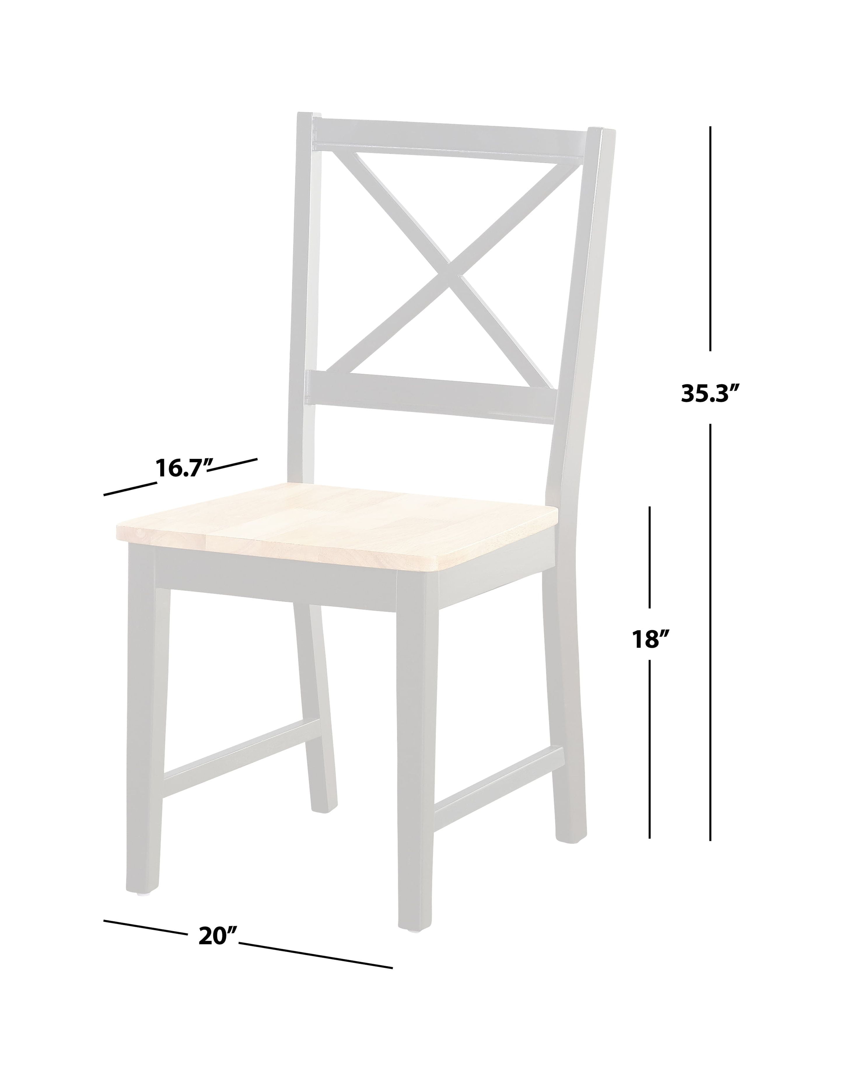 Virginia 5-Piece Dining Set, Multiple Colors