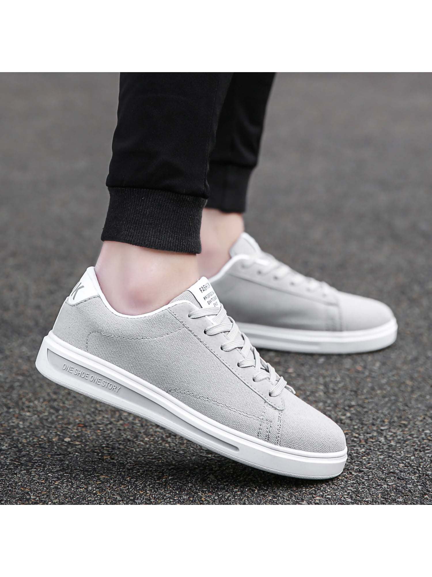 Fashion Men's Casual Sports Running Shoes Hiking Sneakers Breathable Canvas Flat