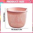 thumbnail image 2 of Japanese Style Household Portable Dirty Clothes Basket Large Sized Perforated Plastic Dirty Laundry Storage Hamper Organizer Light Pink 1Pcs, 2 of 2