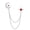 Silver Red, variant on 6PCS Star Moon Brooch Dazzling Rhinestone Inlaid Hanging Chain Men Women Business Suit Lapel Collar Pin Jewelry,Silver White