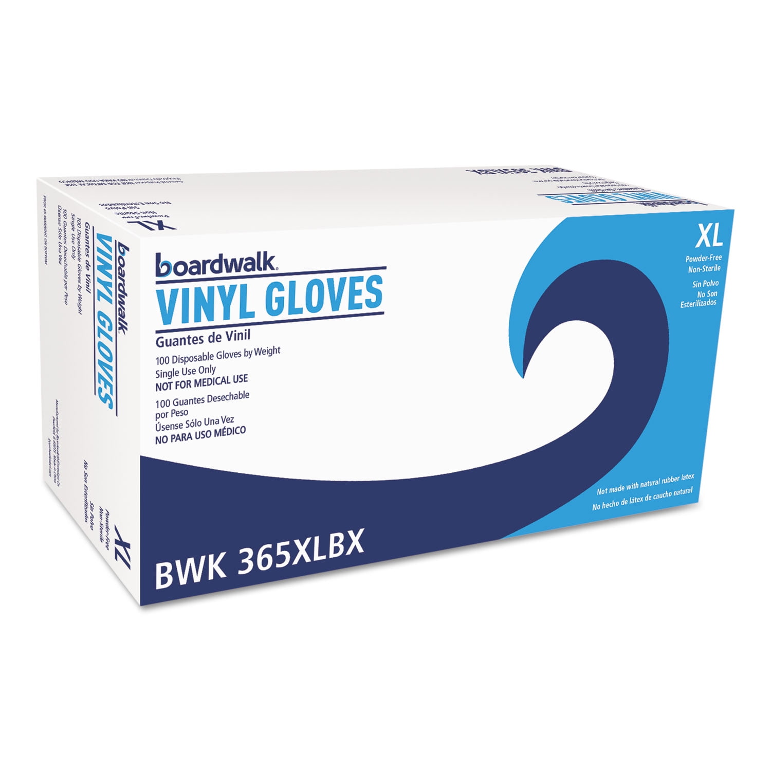 Boardwalk General-Purpose Vinyl Gloves, X-Large, Clear, 1000 count by BOARDWALK