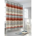 thumbnail image 3 of Boho Ethnic Shower Curtain, Pastoral Style Lines Geometric Waterproof Shower Curtain Set with 12 Hooks Lightweight Washable Fabric Shower Curtains for Bathroom 72x78 Inches, 3 of 6