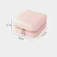 thumbnail image 3 of zttd mini travel jewelry box for women girl leather gift display jewellery case earrings ring necklace jewelry storage organizer, 3 of 6