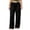 Black, variant on Hurxie Women's Comfy Pajamas Drawstring Stretch Long Wide Leg Lounge Pants
