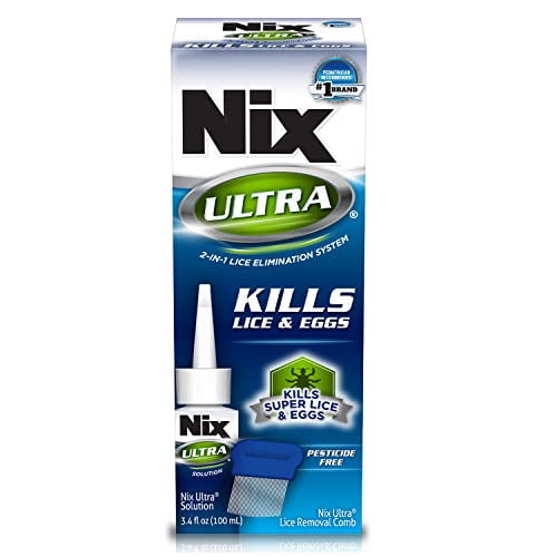 Nix Ultra Lice & Nits Treatment, Kills Super Lice & Eggs, 3.4 Fl Oz