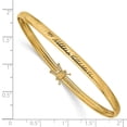 thumbnail image 2 of 14K Yellow Gold Polished Diamond Cut Flexible Bangle, 2 of 2