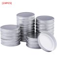 thumbnail image 1 of 24Pcs 86mm Split-Type Wide Mouth Lids; Storage Jar Caps; Jars Lids Storage Caps Storage Jar Caps; Seal with Sealing Rings Replacement Seal Cover, Silver, 1 of 8
