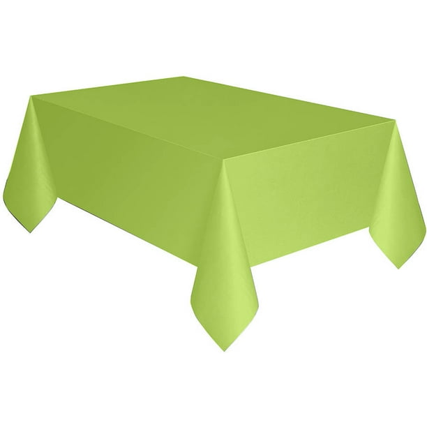 Neon Green Plastic Party Tablecloth, 108 x 54in