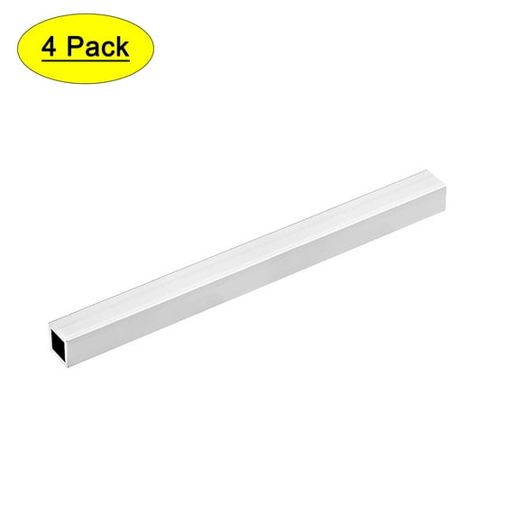 Unique Bargains 6063 Aluminum Square Tube 15mmx15mmx1mm Wall Thickness 200mm Length Seamless Straight Tubing 4 Pcs
