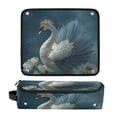thumbnail image 2 of Hair Tools Storage with Heat Resistant Mat- Swan Pattern Printed Curling Iron Travel Bag/Flat Iron Case for Women, 2 of 8
