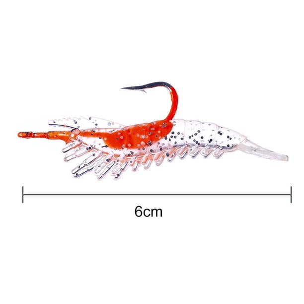 Cebo de camarón suave HENGJIA 6cm 3g Jig Lure Simulación de aparejos de pesca (C) 5pcs Sywqhk Para Estrenar