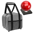 thumbnail image 4 of Wosthever Bolsa de bola de bolos portátil para una sola bola, bolsa de almacenamiento de bolos con soporte acolchado de tela Oxford impermeable Mochilas de mochilero, 4 of 6