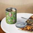 thumbnail image 3 of 12oz Coffee Tumblers Green Soccer Comic Pattern Stainless Steel Vacuum Insulated Travel Tumbler Coffee Cups Mug with Lid and Straw with Cleaning Brush for Cold & Hot Drinks, 3 of 5