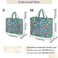 thumbnail image 2 of FORMRS Womens Corduroy Tote Bag Crossbody Shoulder Purse Handbag with Detachable Strap, Cartoon Beach Pattern, 2 of 7
