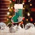 thumbnail image 5 of Xuniizn Christmas Stockings Bulk, Assorted Festive Xmas Stockings for Fireplace Mantel Decor, Traditional Holiday Ornaments, Christmas Decorations for Home, Wood, 5 of 8
