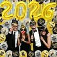 thumbnail image 2 of 77PCS Glitter New Year Eves Party Supplies 2026 New Years Hats Happy New Year Headband Photo Booth Props Tinsel Backdrop Noisemaker 2026 Balloons for New Years Decorations NYE Decorations 2026, 2 of 7