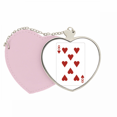 thumbnail image 1 of Heart 8 Playing Cards Pattern Mirror Travel Purse Makeup Heart Pink, 1 of 4