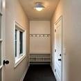 thumbnail image 2 of Claxy White Dome Semi Flush Mount Ceiling Light with Globe Milk Glass Shade, 2 of 7