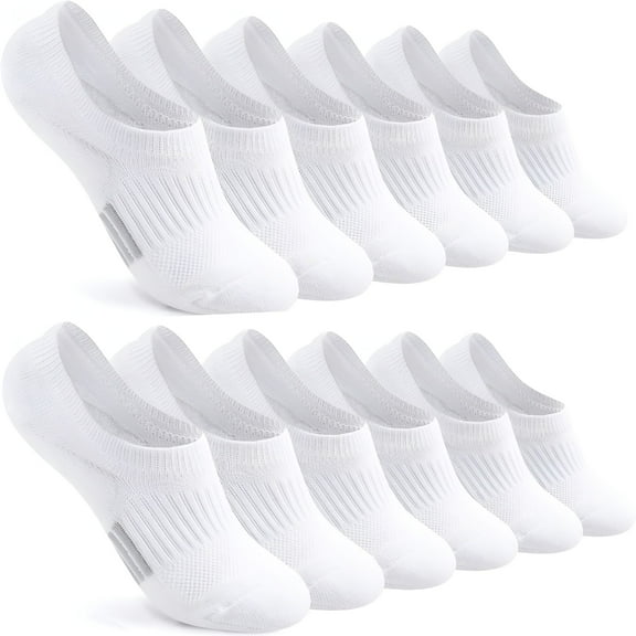 TELOLY No Show Socks Womens Cushioned Low Cut Invisible Footies for Running Athletic Gym Ankle Socks 6 Pairs