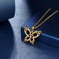 thumbnail image 4 of Celtic Knot Butterfly Necklace 18K Gold Plated Irish Trinity Knot Butterfly Jewelry for Women Men, 4 of 7