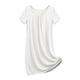 thumbnail image 1 of TaTaai Women's Summer Casual Fashion Solid Crew Neck Short Sleeve Mini Nightgown Soft Comfortable Short Dress Gift, 1 of 9