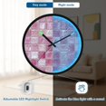 thumbnail image 5 of Indoor 12' Voice-Activated Luminous Decoration Wall Clock With LED Night Light Reflecting, 5 of 8
