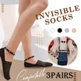 thumbnail image 7 of Yuanlong Womens Socks 3 Pairs Lady Pearl Lace Invisible Cotton Low-Cut Socks With Ankle Chain Summer Cool Thin Boat Socks, 7 of 7