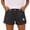Black, variant on Bermuda Shorts for Women JIANLAI Plus Size Elastic Waist Drawstring Summer Beach Shorts with Pockets S-3XL Black