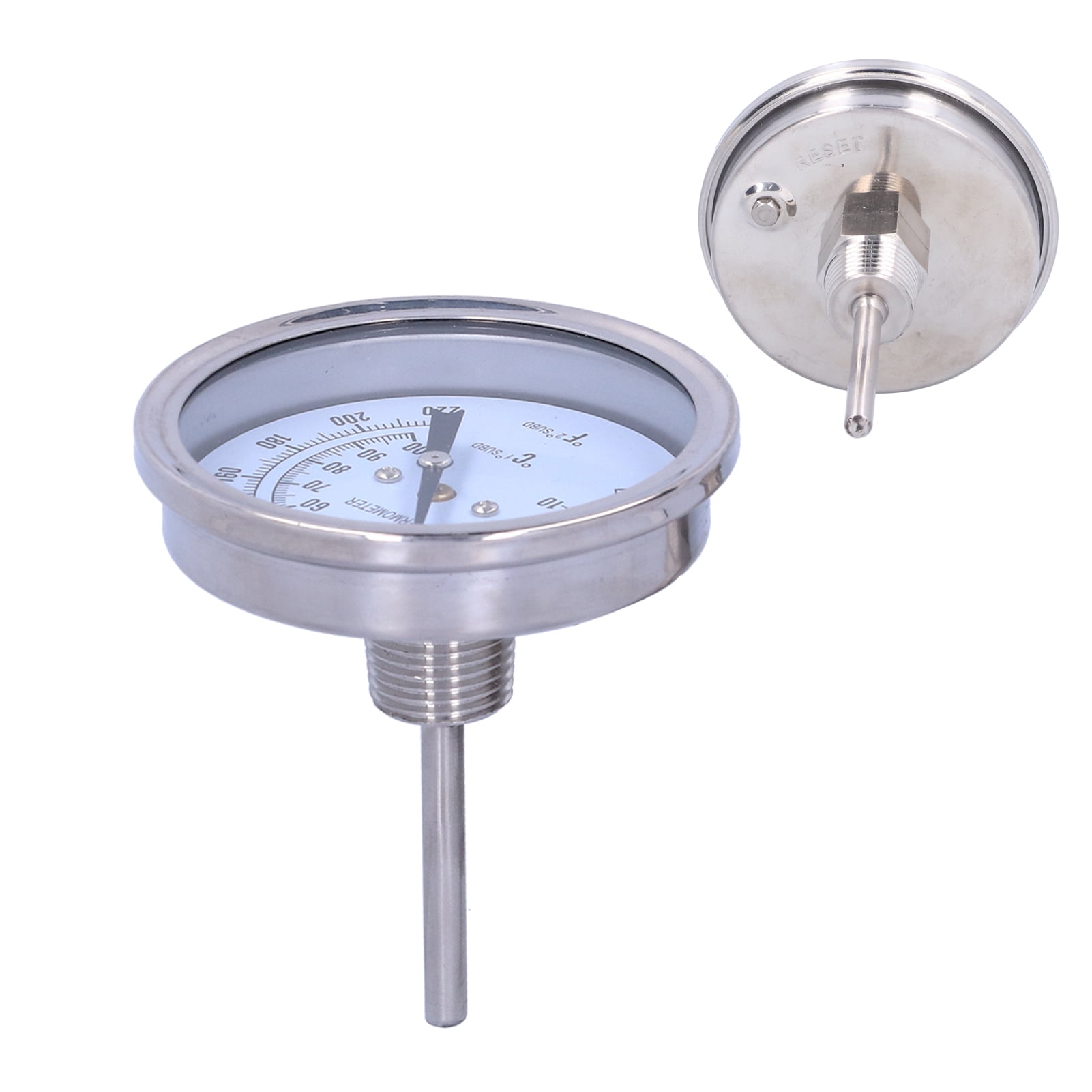 Indoor Outdoor Thermometer,Wall Thermometer,Embedded Thermometer Stainless Steel Temperature Monitor for Flowing Liquid Outdoor