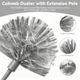 thumbnail image 3 of JFengqi Microfiber Duster with 30-100" Telescopic Pole, Reusable Home Cleaning Kit for High Ceilings, Fans, Cobwebs, Blinds & Furniture, Gray, 3 of 7