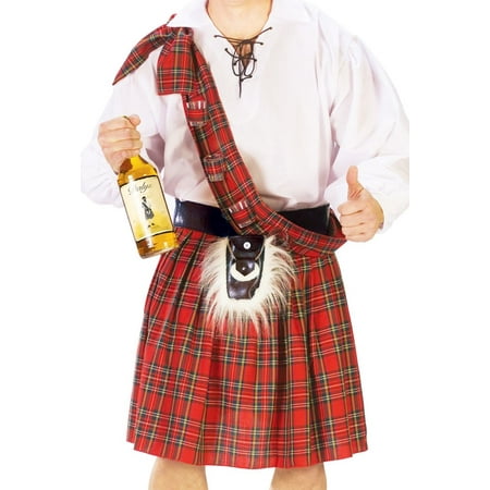 Scottish Kilt Adult Halloween Costume - One Size