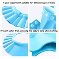 thumbnail image 4 of Baby Shampoo Shower Cap wash Bath Shield Visor Hat Adjustable Bathing tub Head Hair Rinser Protection Toddler and Kids (Blue), 4 of 8