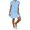 Blue, variant on Women s Casual Dress for Everyday Wear Featuring Loose Fit and Short Sleeve V-Neck Summer Style Blue 3XL