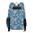 thumbnail image 3 of ALAZA Clear Backpack Tennis Racket Balls on Blue PVC Transparent BookBag, 3 of 7