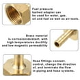 thumbnail image 4 of Unique Bargains 1pcs 1/4" Barb x 3/8" NPT Female Brass Fitting Hose Adapter 6mm OD Brass Hose Fitting with 2 Clamps, 4 of 6