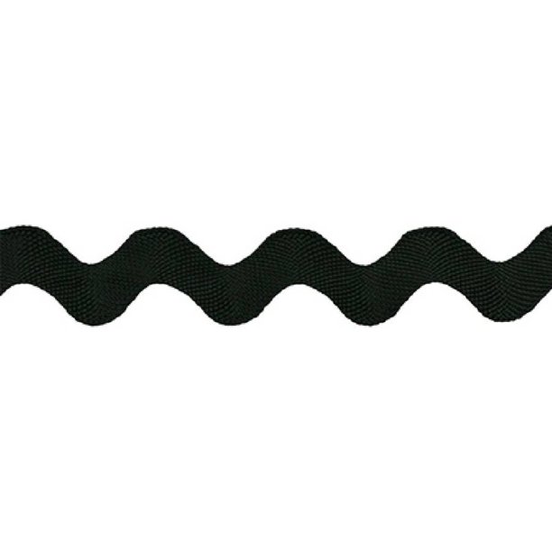 Jumbo Rick Rack Trim 11/8" x 6ft Black