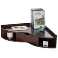 thumbnail image 2 of Basicwise Wall Mounted Folding Table with Drawer - Floating Space-Saving Solution for Home Office, Bedroom, Laundry Room - Hideaway Secretary, Shelves, Modern White, Compact Design, 23.5 x 33 x 7 in, 2 of 9