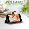 thumbnail image 3 of for iPhone SE 2022 Case/SE 2020 Case,iPhone 8/7 Case,6/6S Phone Case Wallet Card Holder,Leather Stand Flip Cases,Wrist Strap,Magnetic Closure,Shockproof Protective Cover (Brown), 3 of 21