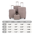 thumbnail image 2 of Tyethy Luggage Set 3 Pcs Hardshell Suitcase Luggage Set with 12" Cosmetic Case, Champagne, 2 of 14