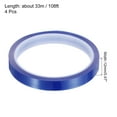 thumbnail image 2 of Uxcell Blue Heat Tape, 4 Rolls 12mmx33m 108ft High Temperature Heat Resistant Tape for Sublimation, 2 of 6
