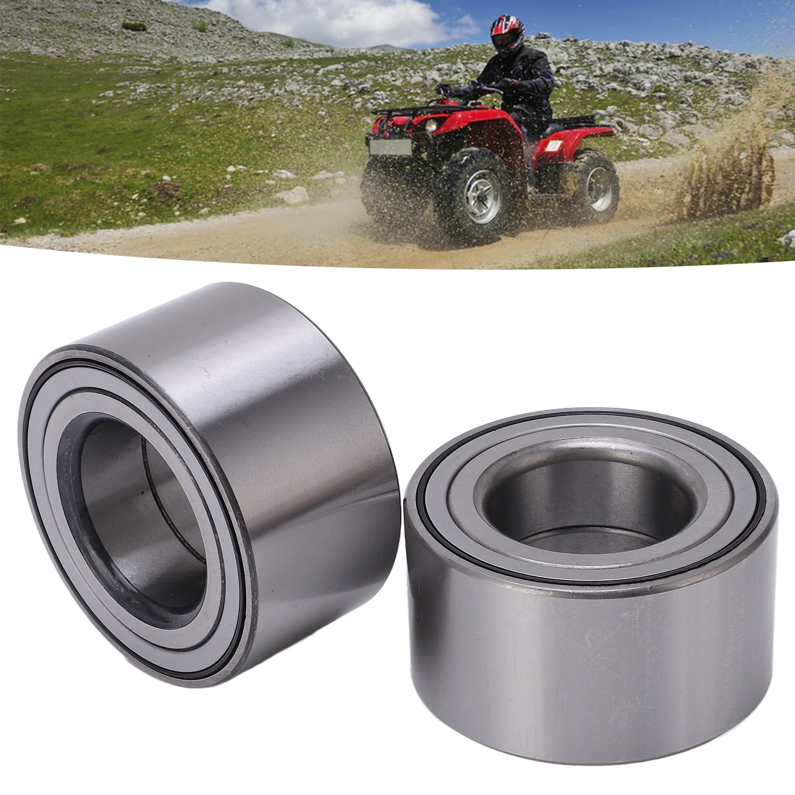 Rear Wheel Bearings Replacement Wheel Hub Ball Bearing, Strong Professional 2 Pcs Rear Wheel Ball Bearings Abrasion Resistant Anti Deformation for ATV
