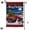 Snowing Christmas with string light, variant on Christmas Snowman Garden Flag 12x18 Inch Double Sided Yard Flags Christmas Tree Farm Pickup Garden Flags for Outside Includes Anti Wind Clip,Stopper,Lights
