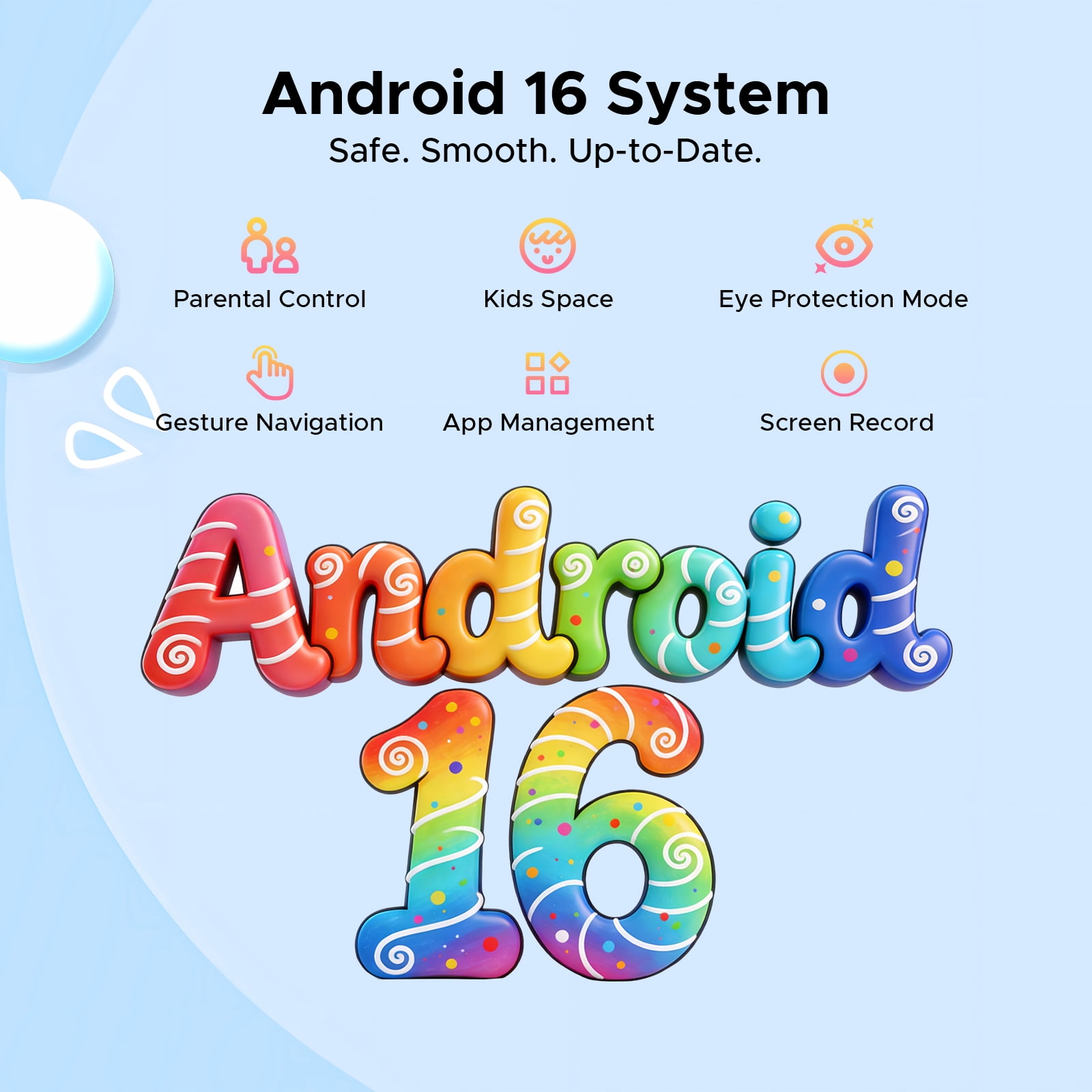 Aorlym P10 Kid 10 inch Tablet, 32GB RAM + 64GB ROM, 90Hz Android 16 Kids Tablet with Gemini AI, Quad-Core T310, 10.1'' IPS HD Screen, 7000mAh, 5G WIFI, Stylus Pen, Silicone Case