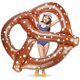 thumbnail image 1 of Flotador de piscina de pretzel suave salado Jumbo de 4,5 pies de ancho Sol Coastal y balsa de agua inflable para decoración de Oktoberfest Sol Coastal 796520350472, 1 of 1