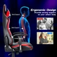 thumbnail image 6 of Gymax Gaming Chair Adjustable Swivel Racing Style Computer Office Chair Red, 6 of 10