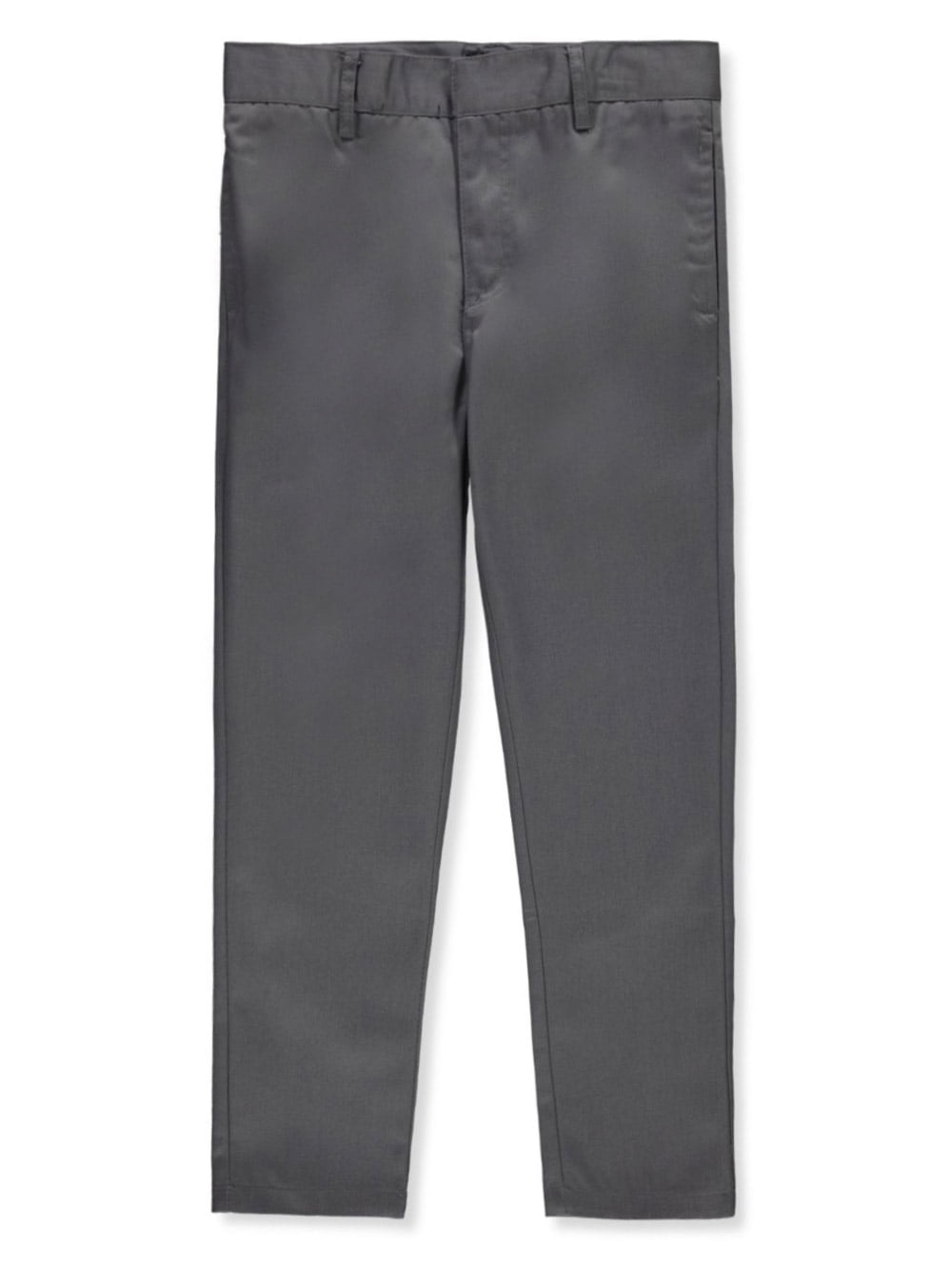 Smith's American Boys' Flat Front Twill Dress/School Pants gray, 12